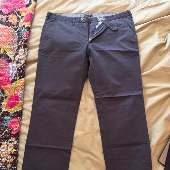 Theory Straight Slim Fit Chinos - Navy - Picture 1 of 2